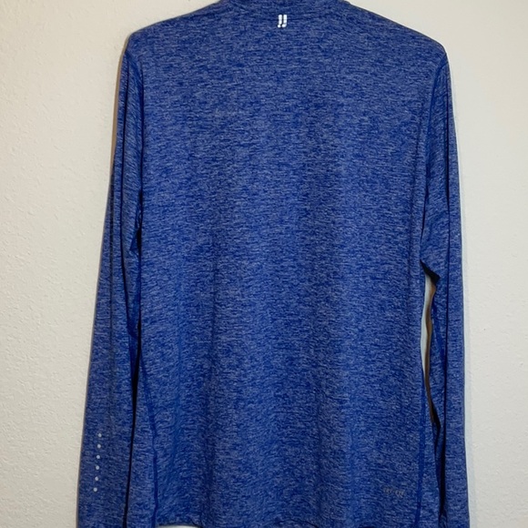 Nike Running 3/4 Zip Pullover Long Sleeve Blue XL - Picture 5 of 12
